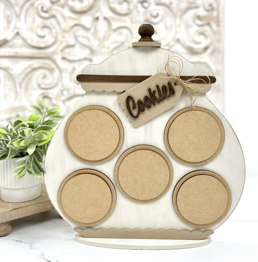 Cookie Jar Cross Stitch Display by Paisley and Polka Dot