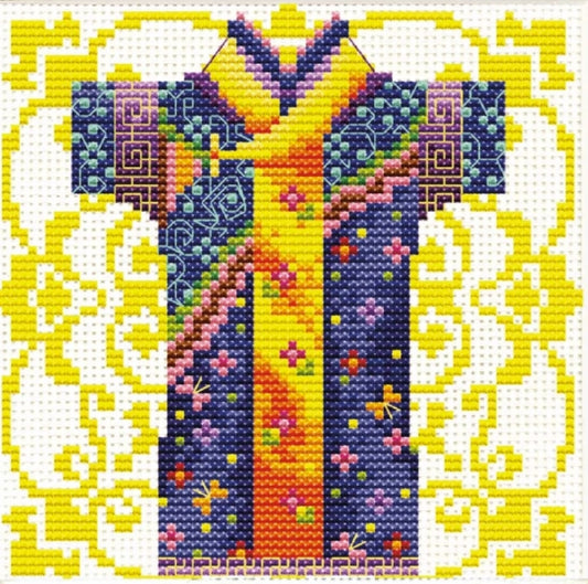 (No-Count Cross Stitch Kit) Male Geisha Blue by Needleart World
