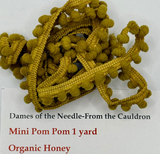 "Organic Honey" Mini Pom Pom Trim by Dames of the Needle
