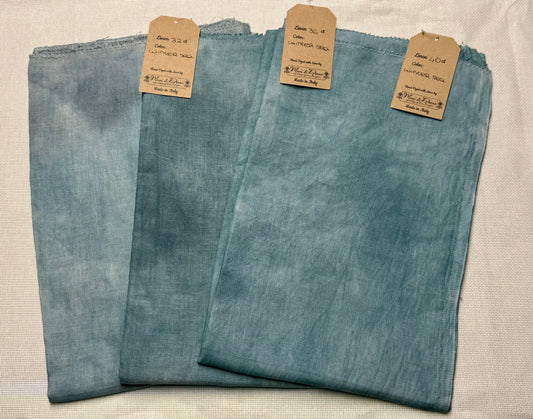 Winter Sea Hand Dyed Fabric by Mani di Donna