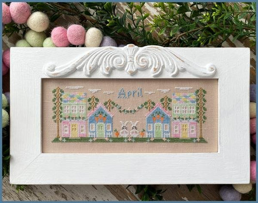 April: Monthly Mini Village by Country Cottage Needleworks