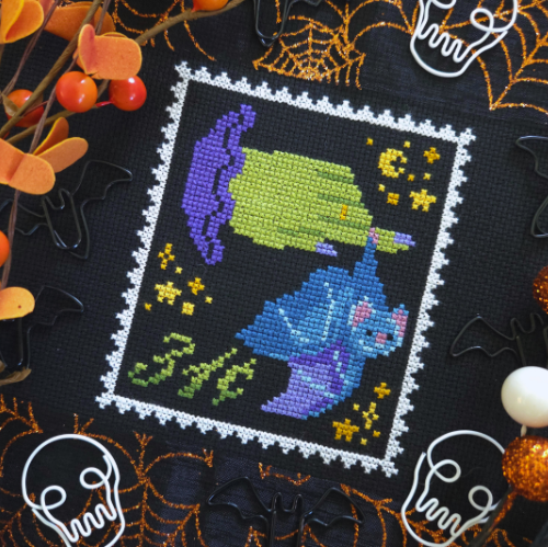 ✩Preorder✩ Bat Stamp by BAD Stitch Needlework