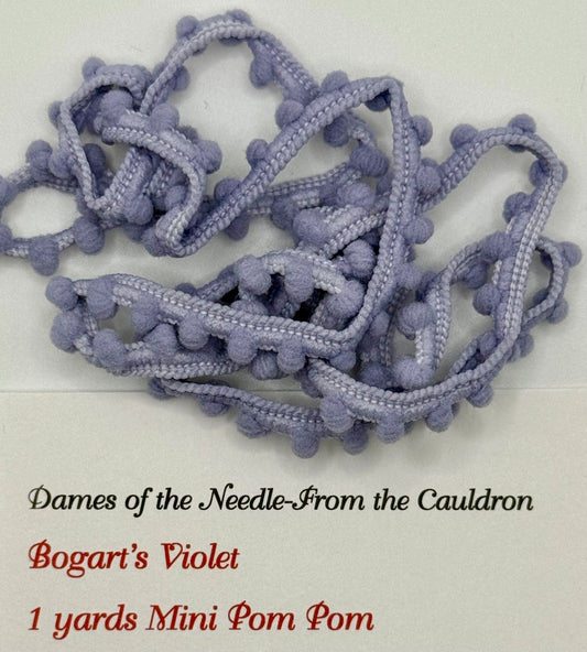 "Bogarts Violet" Mini Pom Pom Trim by Dames of the Needle
