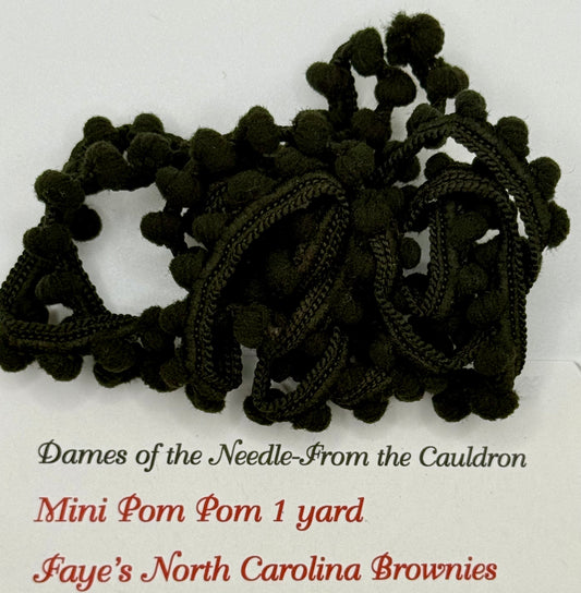 "Faye's North Carolina Brownies" Mini Pom Pom Trim by Dames of the Needle