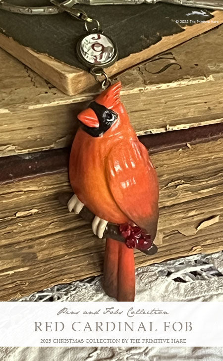 ✩Preorder✩ Cardinal Scissor Fob by The Primative Hare