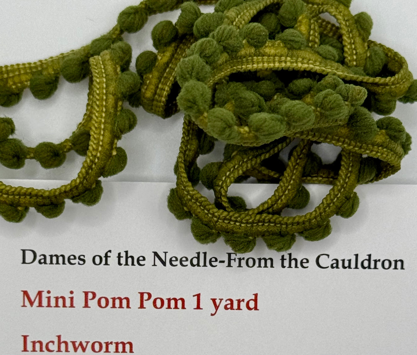 "Inchworm" Mini Pom Pom Trim by Dames of the Needle