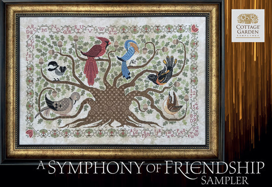 A Symphony of Friendship Sampler by Cottage Garden Samplings