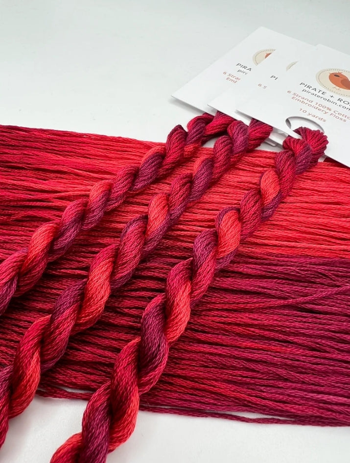 Cranberry | 6 Strand Embroidery Floss by Pirate + Robin