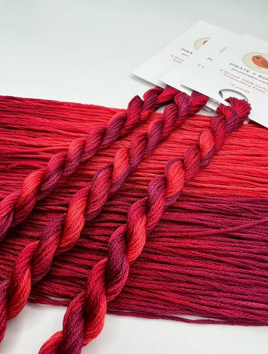 Cranberry | 6 Strand Embroidery Floss by Pirate + Robin