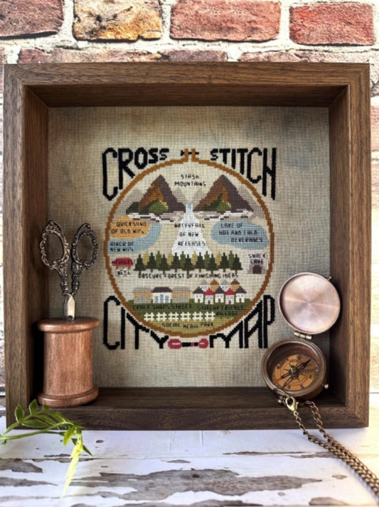 ✩Preorder✩ Cross Stitch City Map by Puntini Puntini