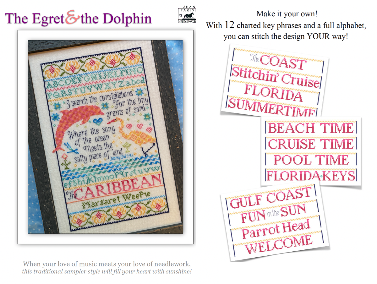 *PREORDER* The Egret and the Dolphin by Jean Farish for Needlework Marketplace