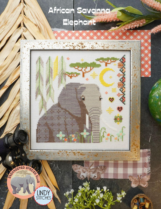 ✓ African Savanna Elephant by Lindy Stitches