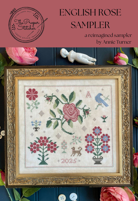✩Preorder✩ English Rose Sampler by The Proper Stitcher