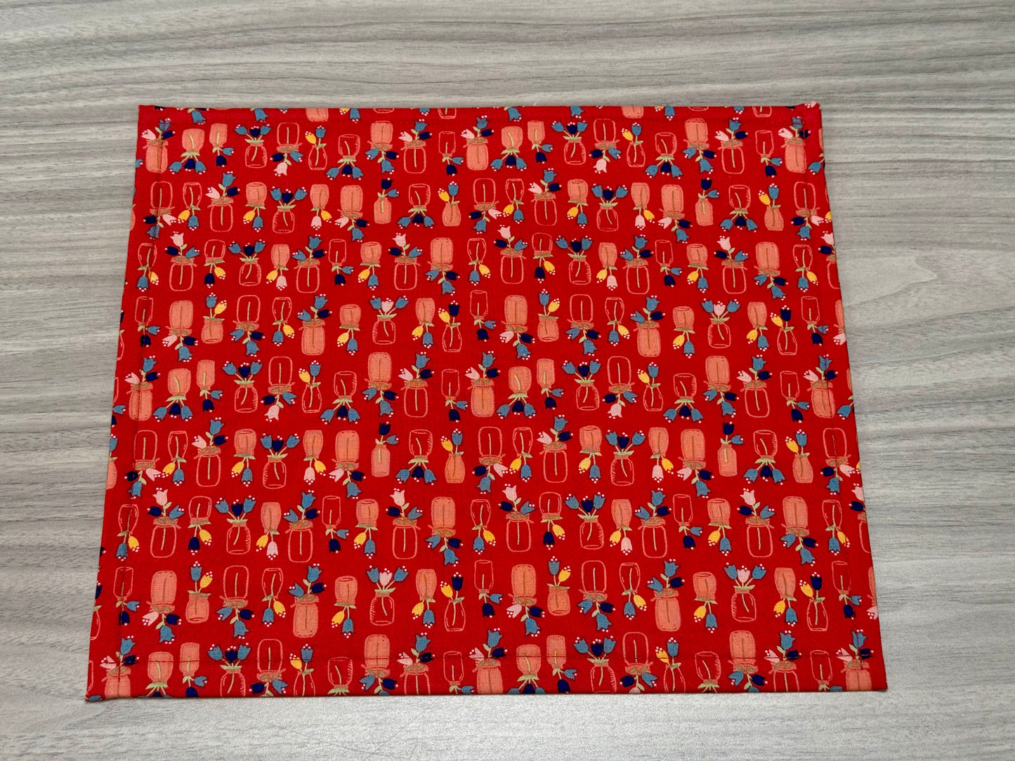 Red Vase Vinyl Project Bag-Millennial Fabrics-Millennial Fabrics