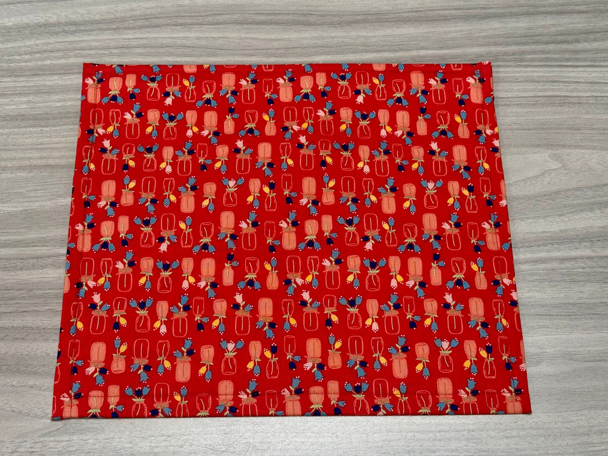 Red Vase Vinyl Project Bag-Millennial Fabrics-Millennial Fabrics