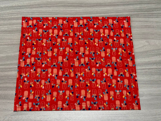 Red Vase Vinyl Project Bag-Millennial Fabrics-Millennial Fabrics
