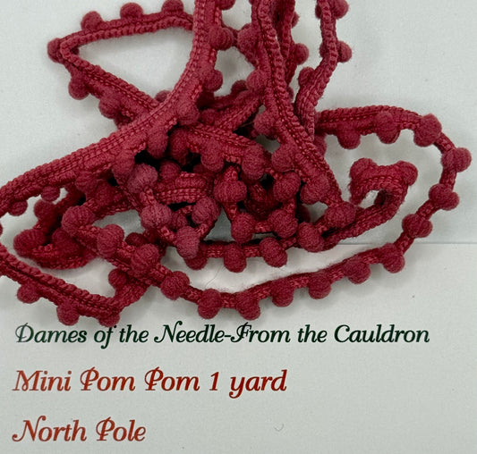 "North Pole" Mini Pom Pom Trim by Dames of the Needle