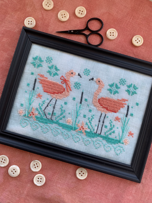 ✩Preorder✩ Seaside Flamingos by Stitches by Ethel