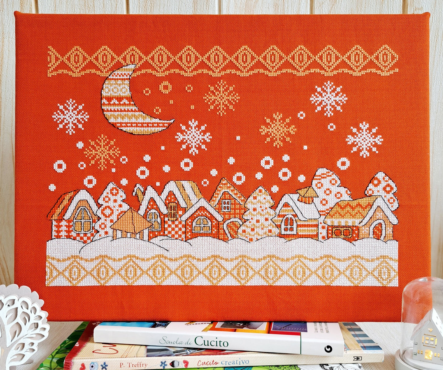 *PREORDER* Folk Snowy Village by Artmishka for Needlework Marketplace