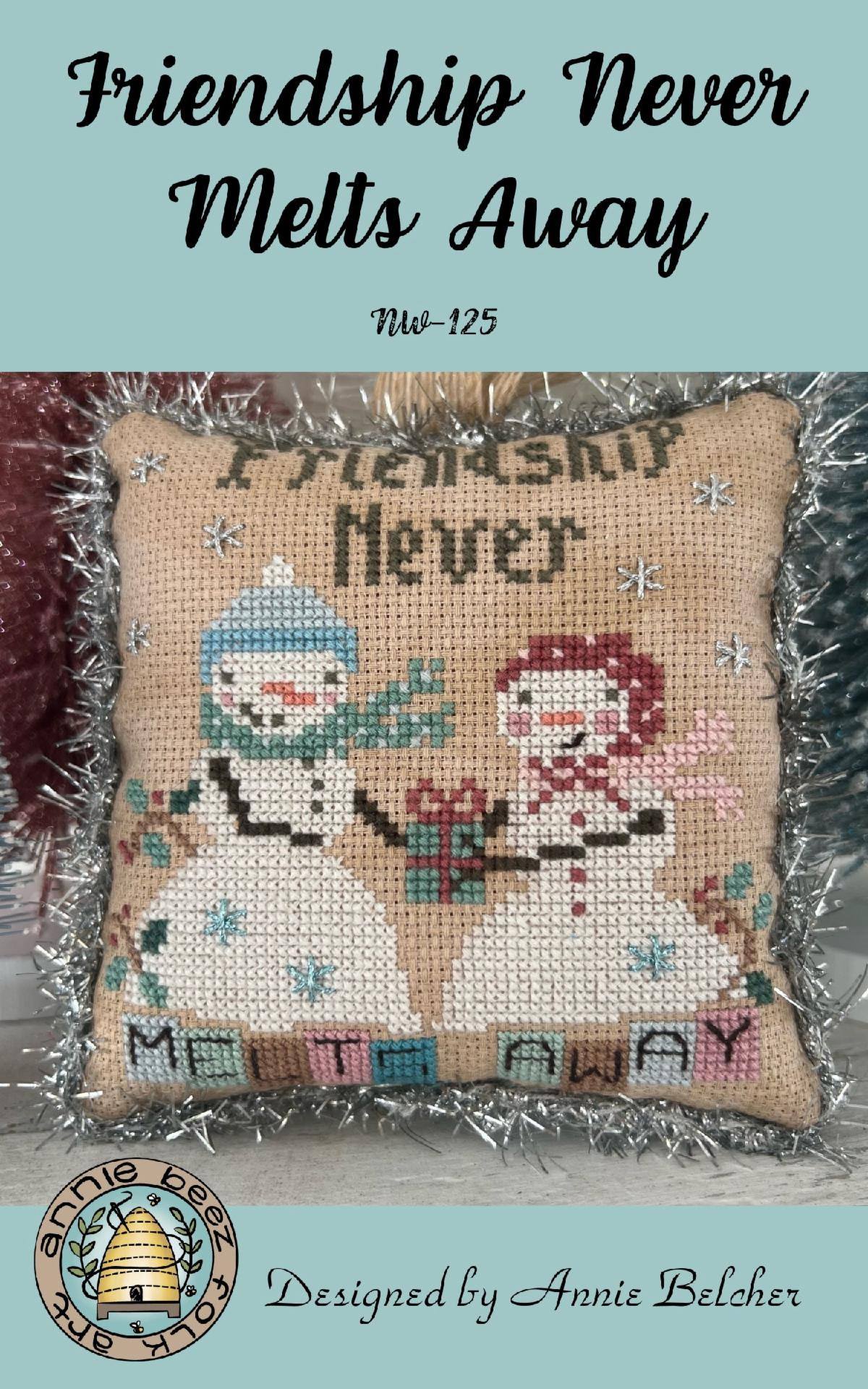 ✓ Friendship Never Melts Away by Annie Beez Folk Art