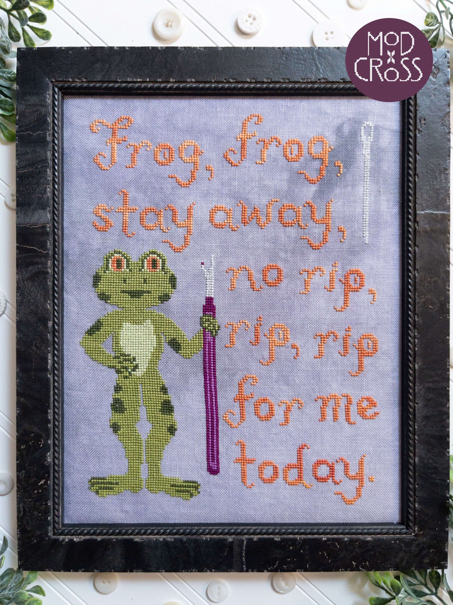 *PREORDER* Frog Frog by ModCross Patterns for Needlework Marketplace