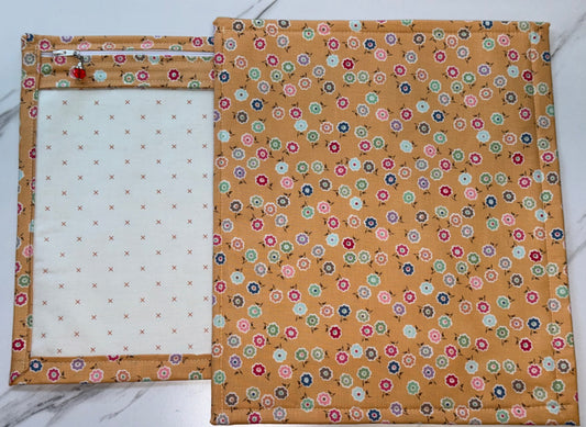 "Yellow Floral" Vinyl Project Bag