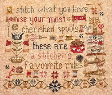 *Nashville Market 26' Preorder* A Stitcher's Rules by Pansy Patch Quilts and Stitchery-Cross Stitch-Pansy Patch Quilts and Stitchery-Millennial Fabrics
