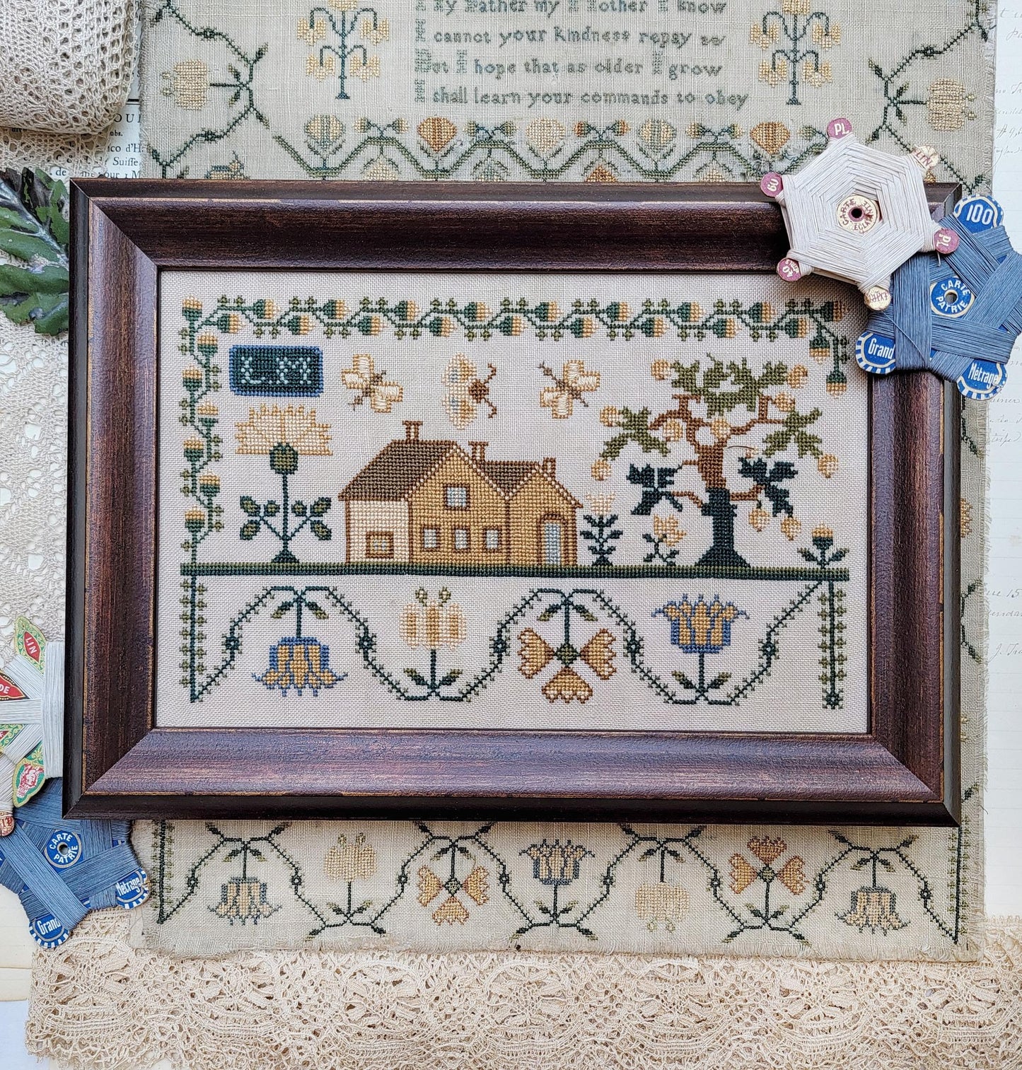 *PREORDER* Golden Sampler Fragment by Hello from Liz Mathews for Needlework Marketplace