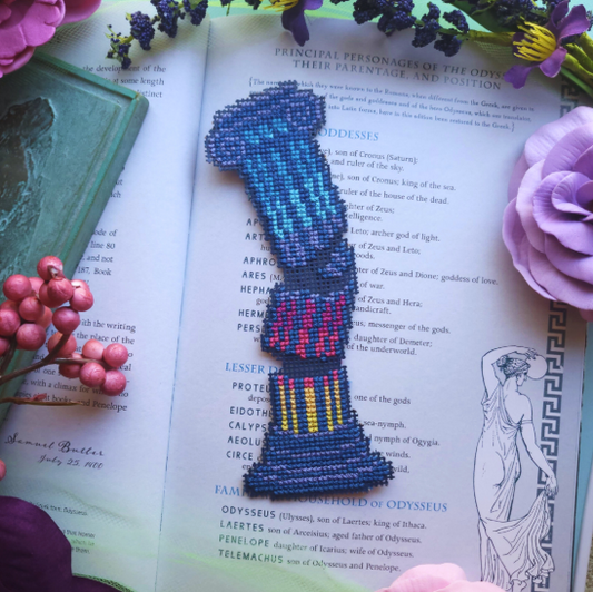 ✩Preorder✩ Greek Piller Bookmark by BAD Stitch Needlework