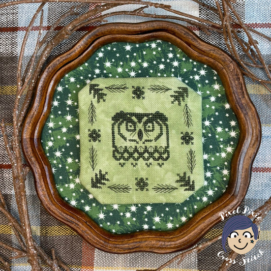 *PREORDER* Grumpy Owl by Pixie Pixel Cross Stitch for Needlework Marketplace