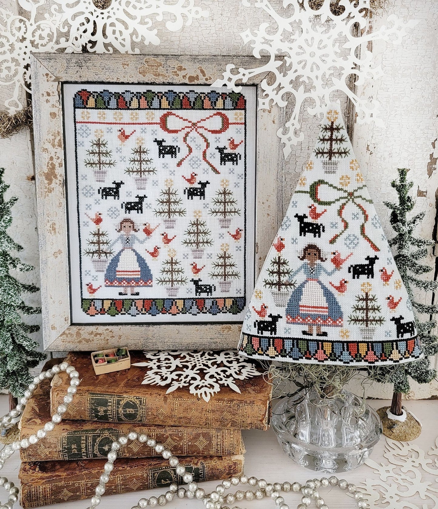 Eighth Day of Christmas Sampler & Tree by Hello From Liz Mathews