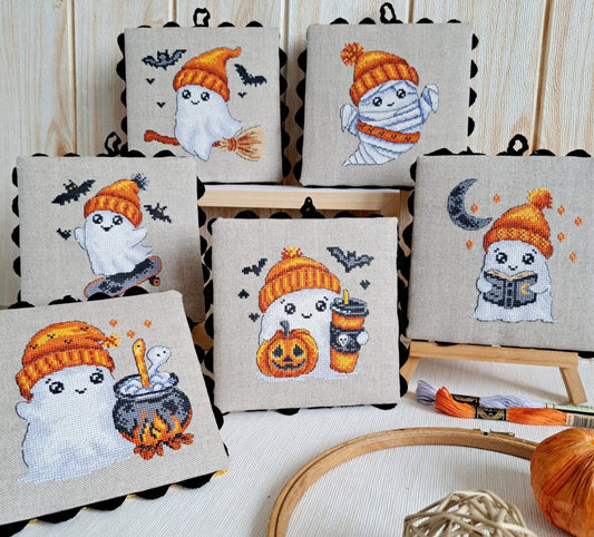 ✩Preorder✩ Halloween Ghosts (set of 6 patterns) N.214 by Artmishka