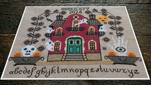 *PREORDER* Halloween Mansion of the Cursed Creek by Twin Peak Primitives for Needlework Marketplace