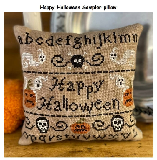 ✩Preorder✩ Happy Halloween Sampler Pillow by Mani Di Donna