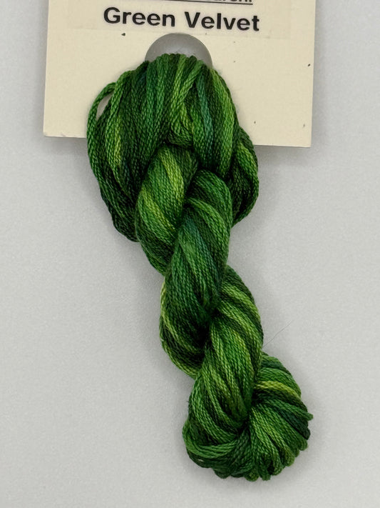 "Green Velvet" 6-Strand Embroidery Silk by Treenway Silks
