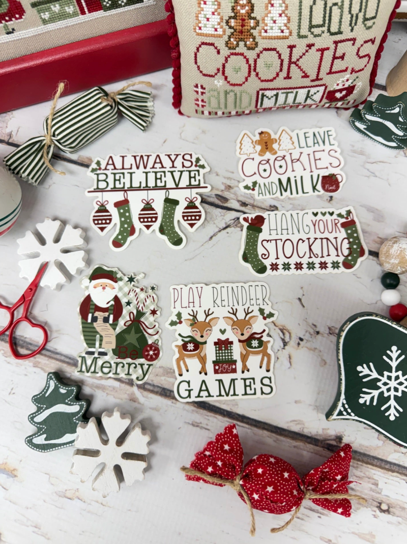 Santa Rules Sticker Pack by Primrose Cottage Stitches