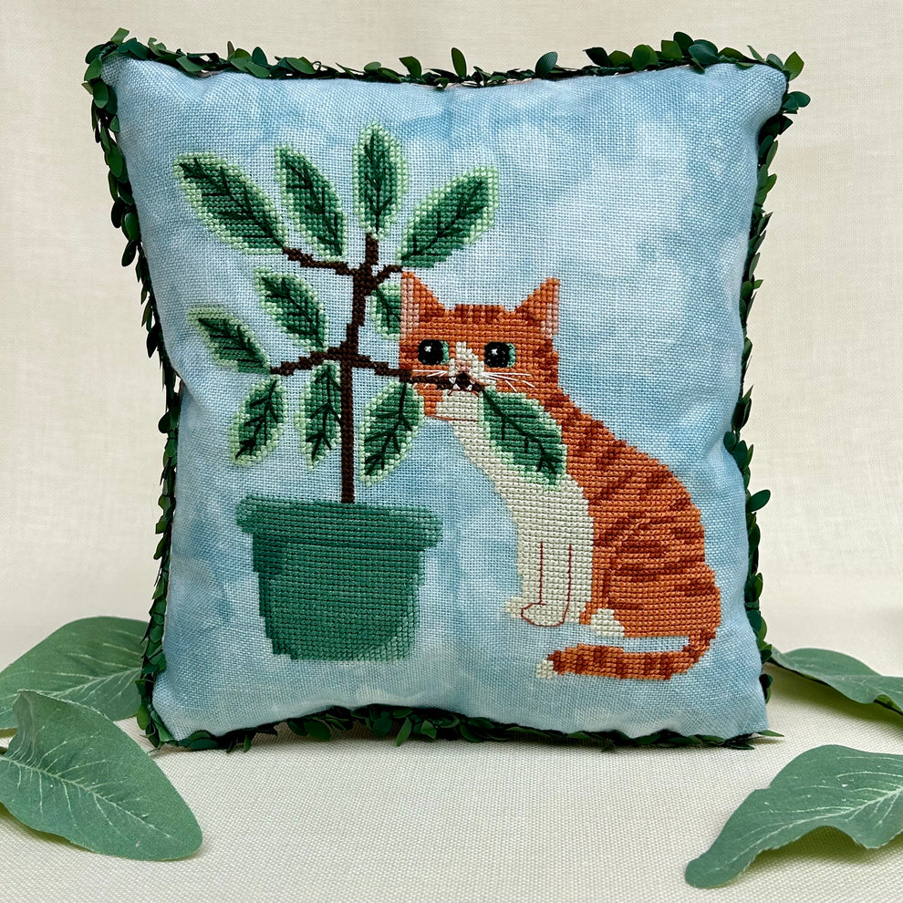 ✓ Orange Cat Activities by The Stitchin' Kitten-Cross Stitch-The Stitchin' Kitten-Millennial Fabrics