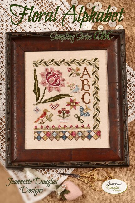 ✓ Floral Alphabet by Jeannette Douglas-Jeannette Douglas-Millennial Fabrics
