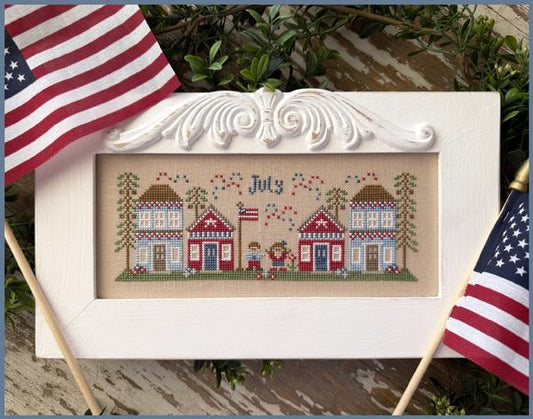 ✓ July: Monthly Mini Village by Country Cottage Needleworks