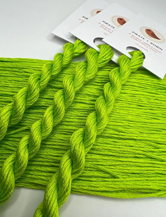Lime | 6 Strand Embroidery Floss by Pirate + Robin
