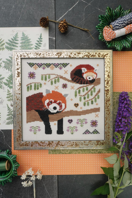 *Nashville Market 26' Preorder* Red Panda by Lindy Stitches-Cross Stitch-Lindy Stitches-Millennial Fabrics