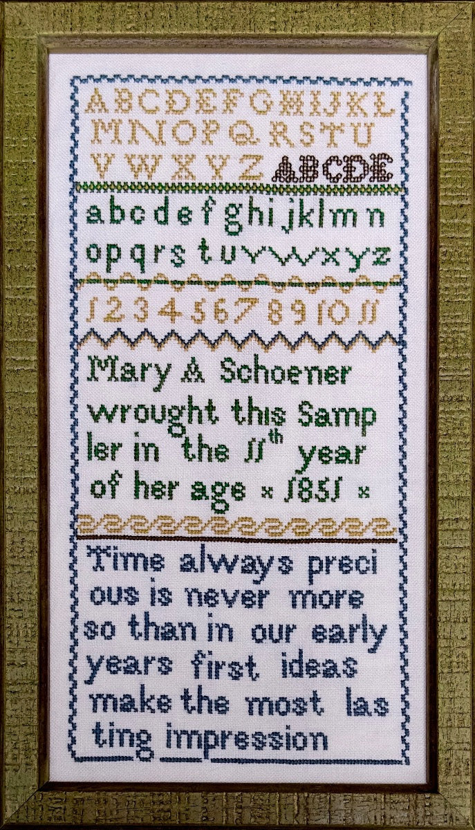 *PREORDER* Mary A. Schoener 1851 by SamBrie Stitches for Needlework Marketplace