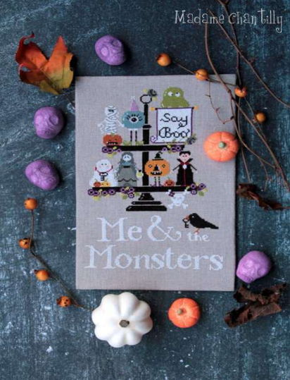 *PREORDER* Me and the Monsters-Tiered Tray by Madame Chantilly for Needlework Marketplace