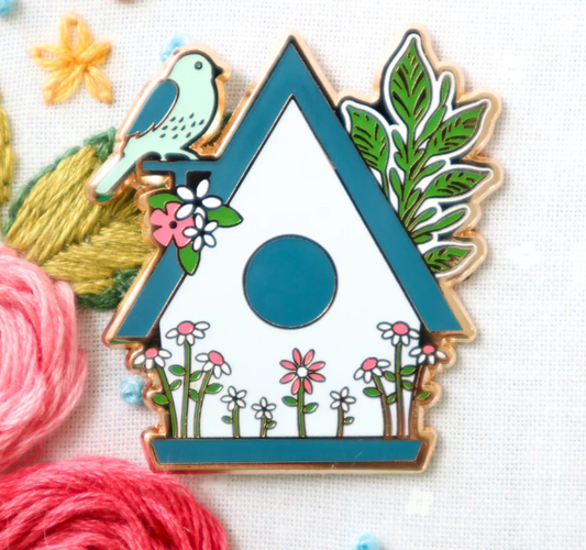 Melody Lane Birdhouse Needle Minder by Flamingo Toes