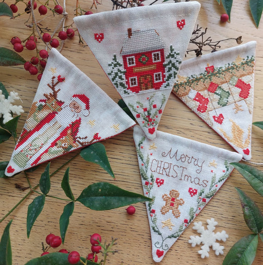 *PREORDER* Merry Christmas Flags by Serenita di Campagna for Needlework Marketplace