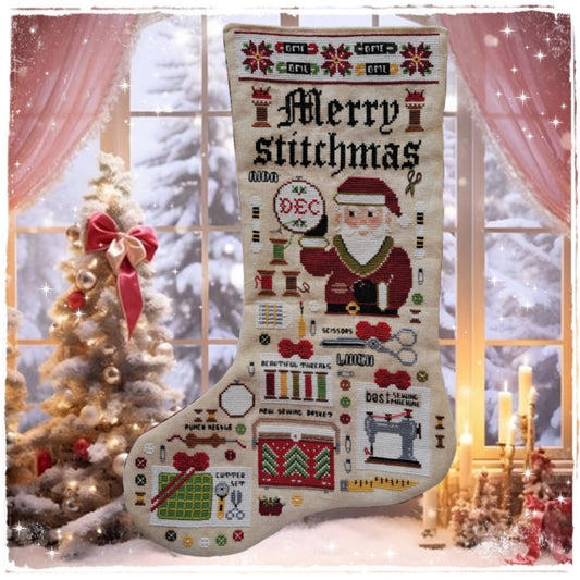 *PREORDER* Merry Stitches Christmas Stocking by Fairy Wool in the Wood for Needlework Marketplace