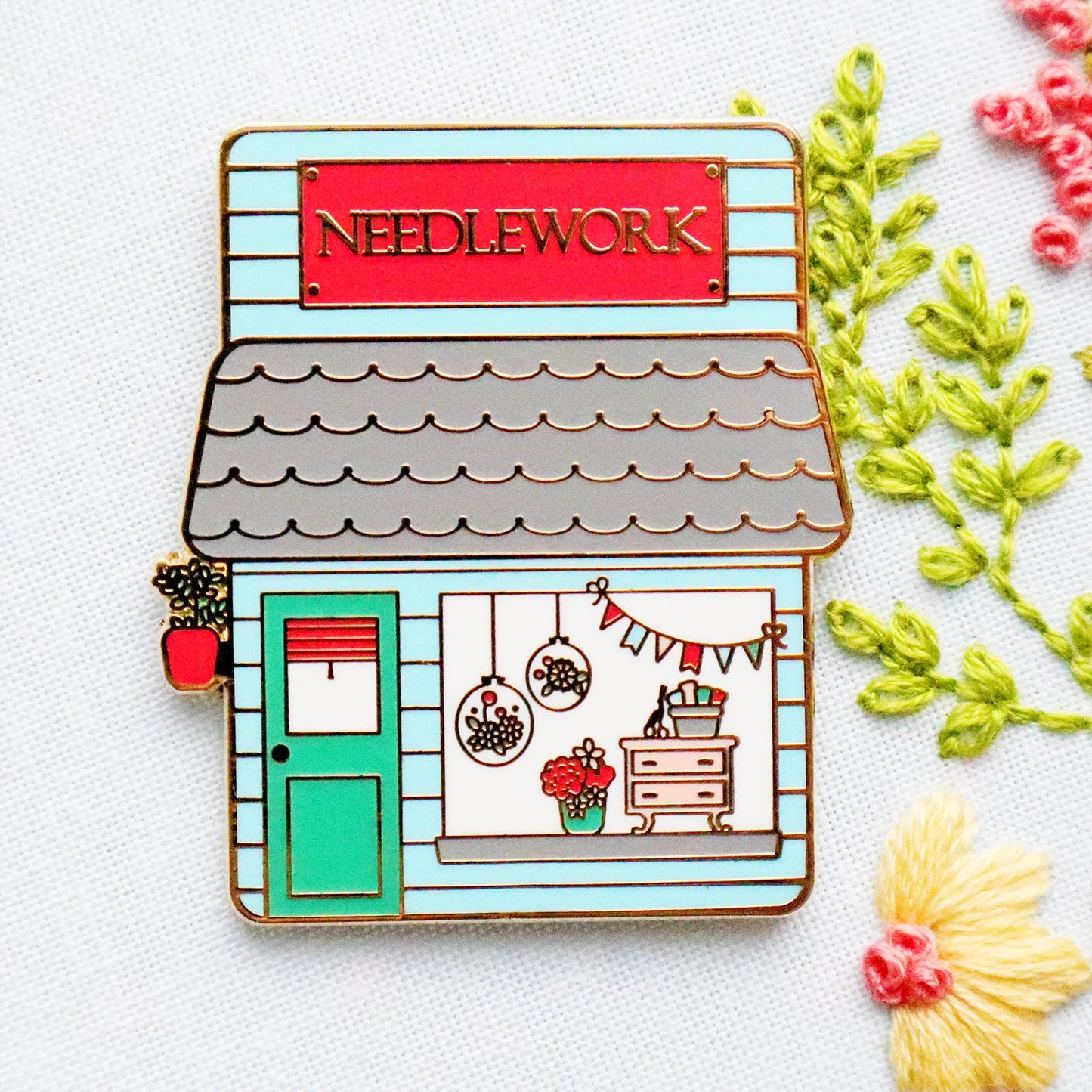 Needlework Shop Magnetic Needle Minder by Flamingo Toes