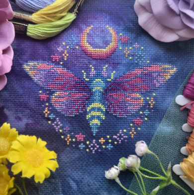 ✩Preorder✩ Neon Cicada by BAD Stitch Needlework