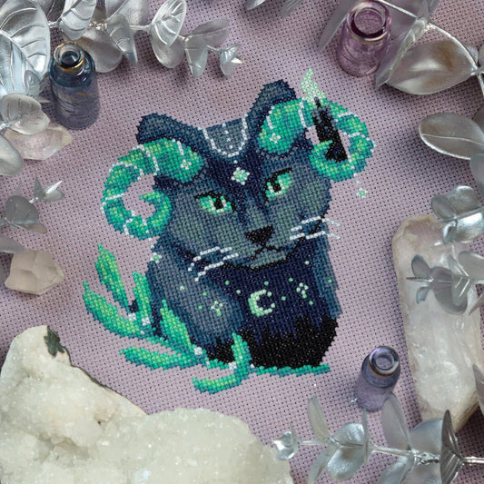 *PREORDER* Night Guide Cat by Fine Frog Stitching for Needlework Marketplace