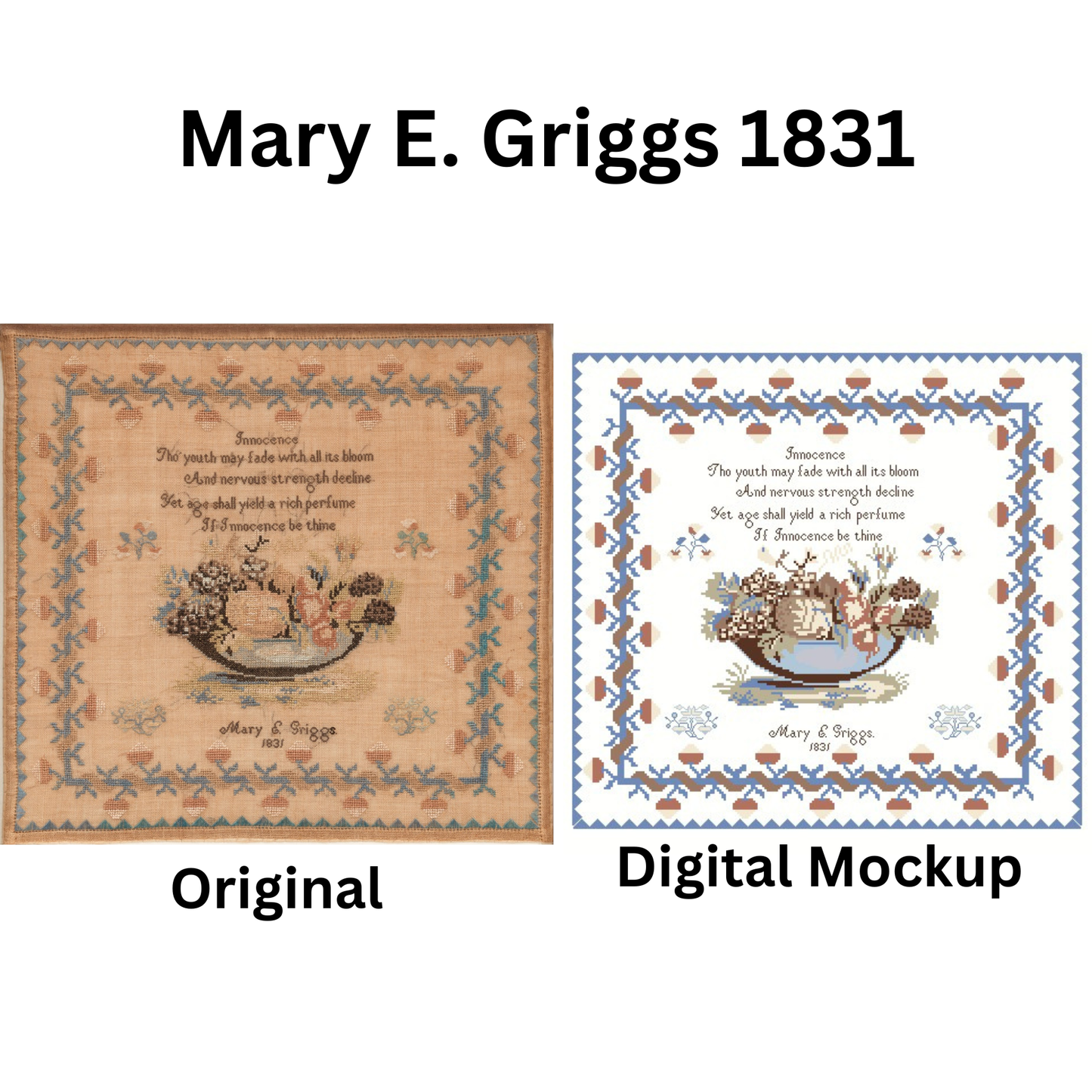 *Preorder* Mary E. Griggs 1831 by 1884 Stitchery Designs